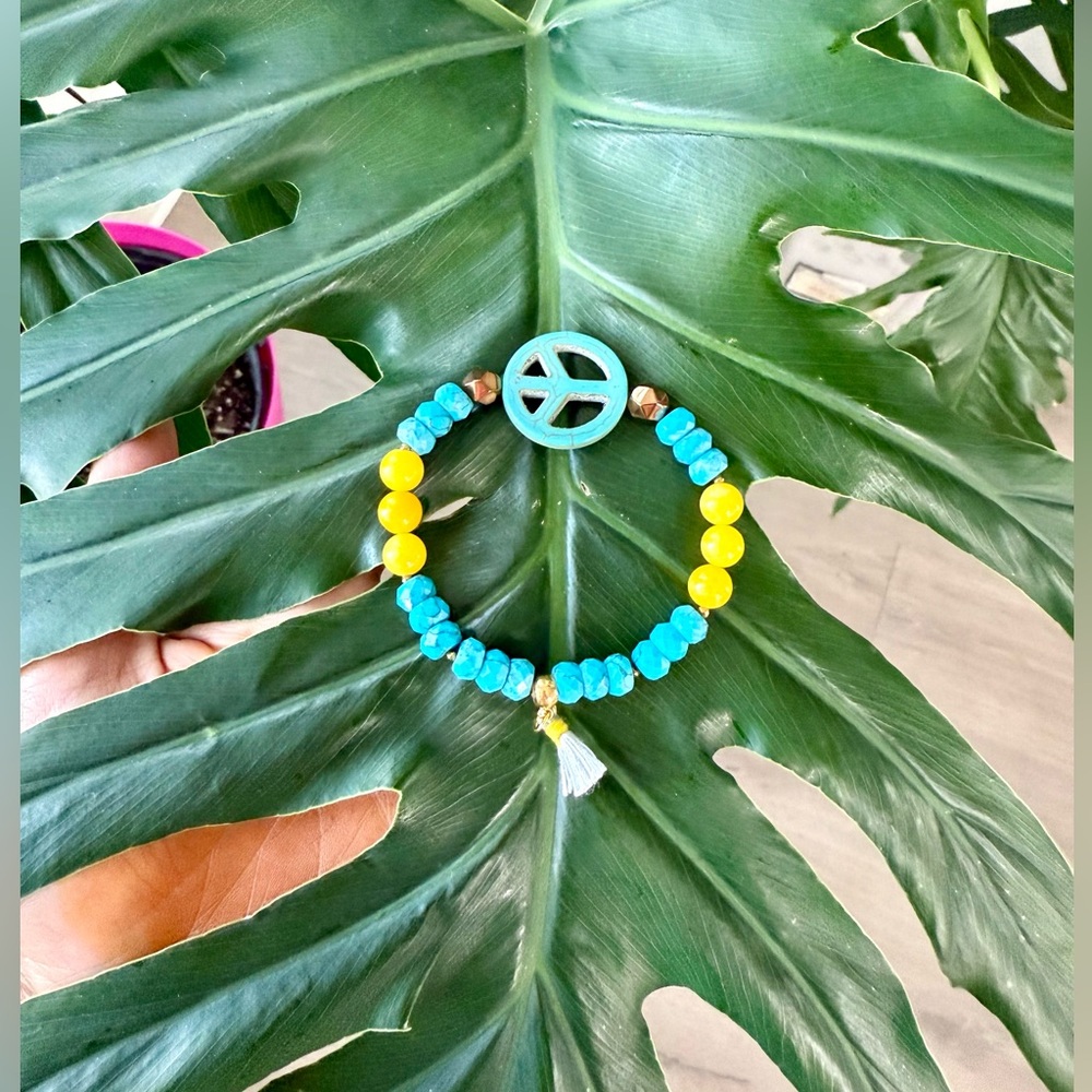 Peace & Grounding bracelet (one)